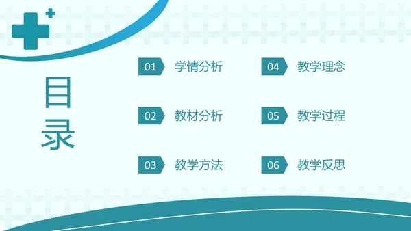 简约风绿色护理说课PPT