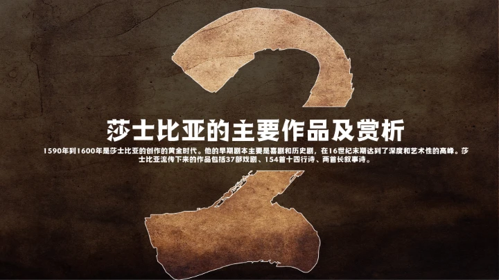 莎士比亚人物介绍知识普及PPT