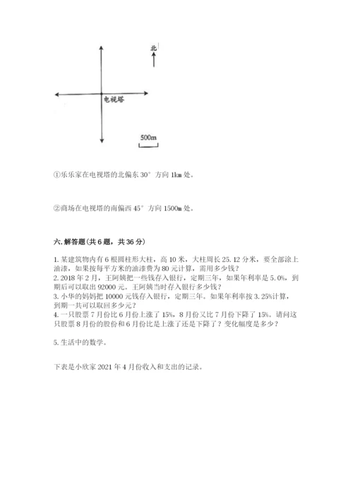 小学六年级下册数学期末卷及参考答案（完整版）.docx