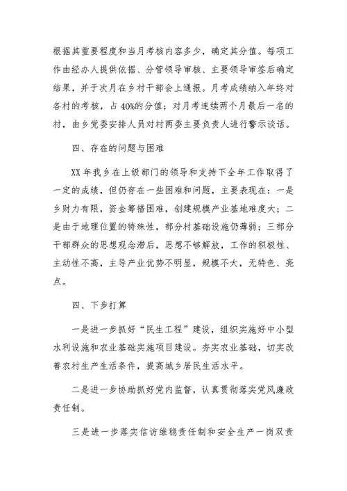 乡镇政府年度重点政务工作总结