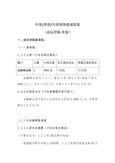 金融绩效-提成草案【模板】.docx