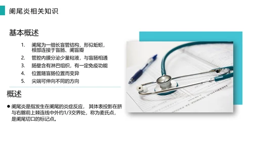 急性阑尾炎护理查房医院病例PPT模板