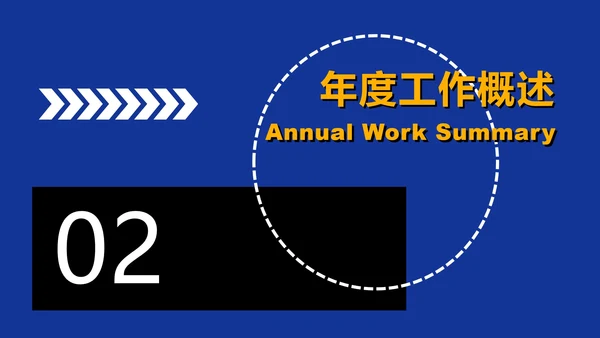 蓝色扁平简约大字报风PPT模板