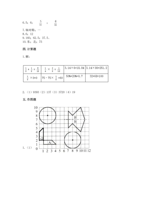 人教版六年级上册数学期末测试卷附完整答案【夺冠】.docx