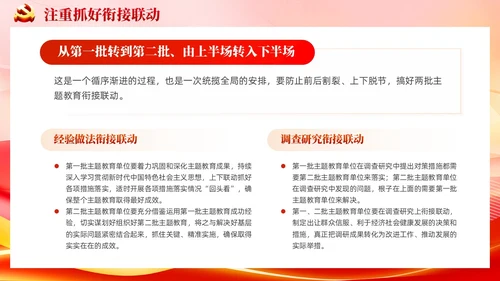 红色党建开展第二批主题教育要做到五个注重党课课件PPT