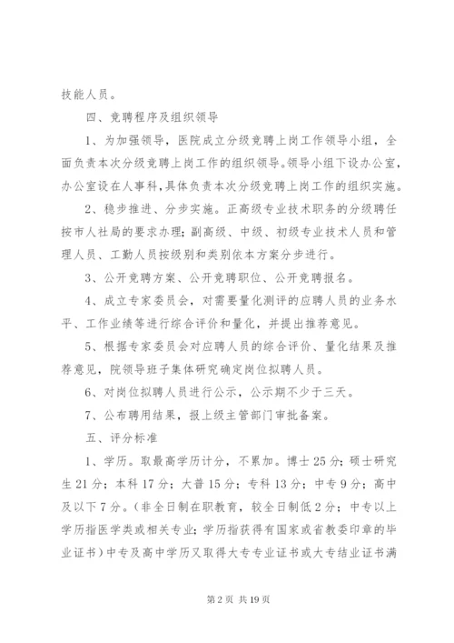 医院分级竞聘上岗实施方案.docx