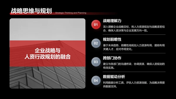 红色3D风HRBP的进阶规划PPT模板