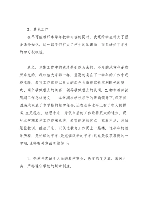 初中教师试用期工作总结范文（10篇）.docx