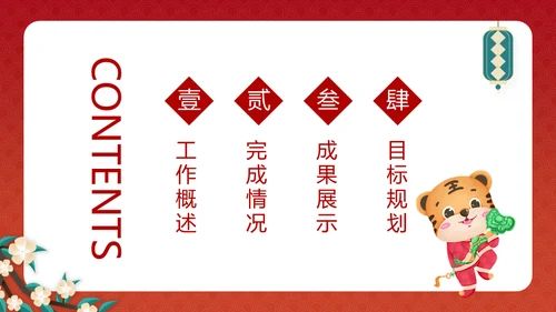 虎年规划新年春节总结通用PPT模板
