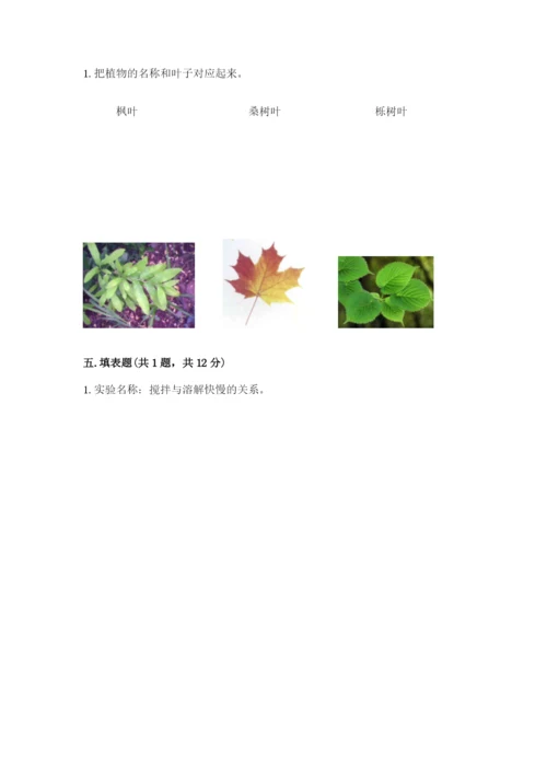 教科版科学一年级上册第一单元《植物》测试卷1套.docx