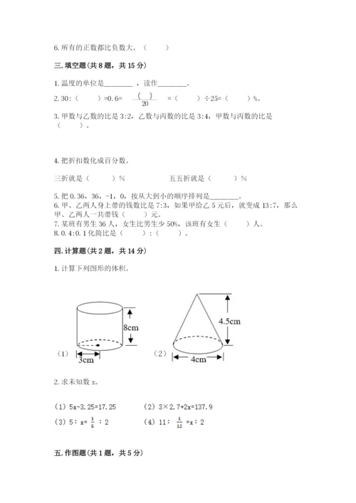 北师大版六年级下册数学期末测试卷附解析答案.docx