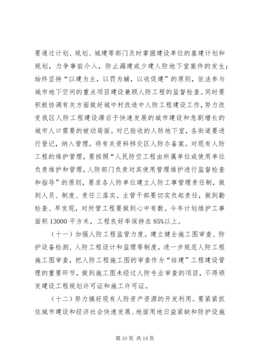 人防办某年工作要点2篇精编.docx