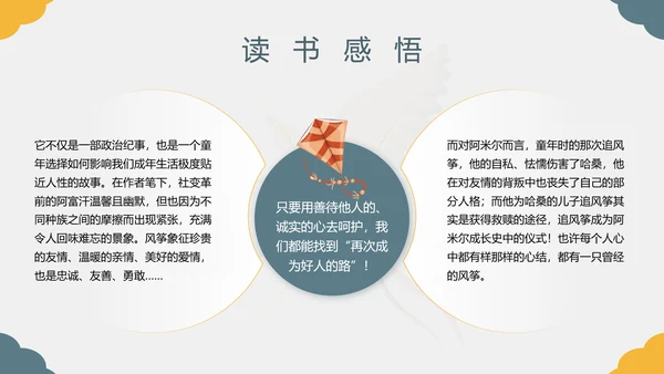 《追风筝的人》名著导读好书PPT模板