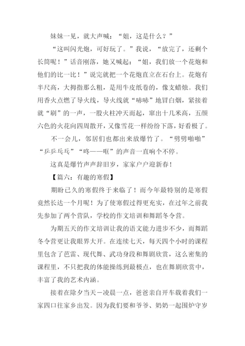 关于寒假的作文500字.docx