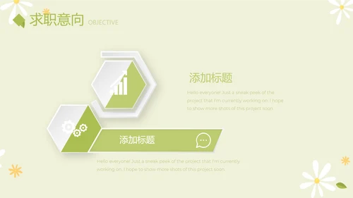 绿色小清新个人简历自我介绍动态PPT模板