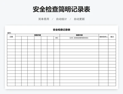 安全检查简明记录表