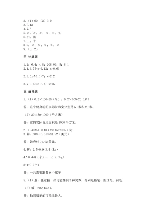 人教版数学五年级上册期末考试试卷精品【网校专用】.docx