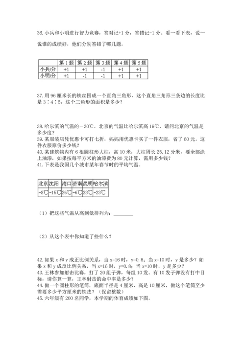 六年级小升初数学应用题50道附参考答案【实用】.docx