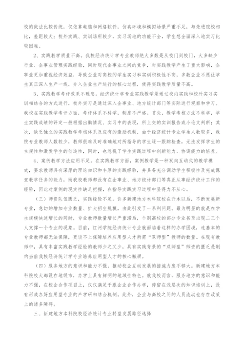 新建地方本科院校经济统计学专业转型发展研究.docx