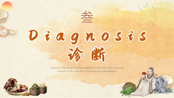 中国古风人物药材中医文化宣传演讲教学英文版PPT模板