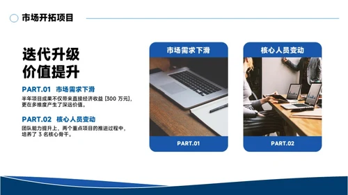 蓝色简约通用工作汇报PPT模板