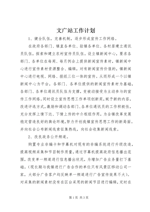 文广站工作计划.docx