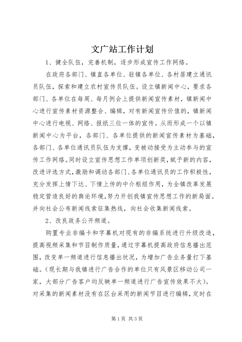 文广站工作计划.docx