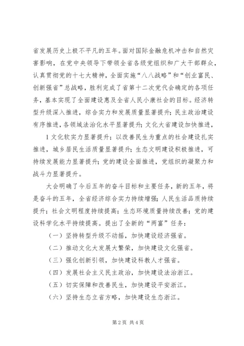 学习XX省第十三次党代会精神体会.docx