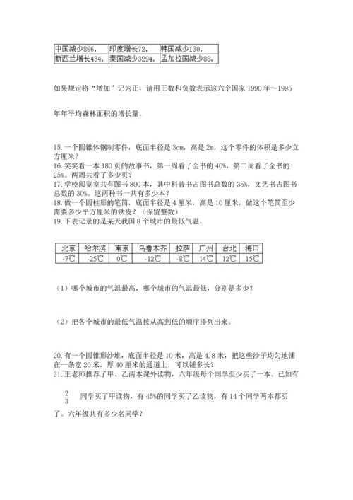 六年级小升初数学解决问题50道含答案（达标题）.docx