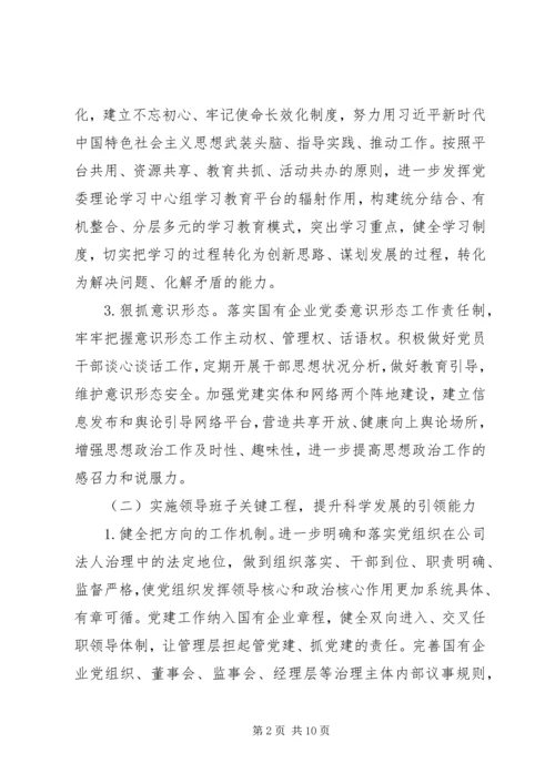 高质量提升国有企业党建工作方案.docx