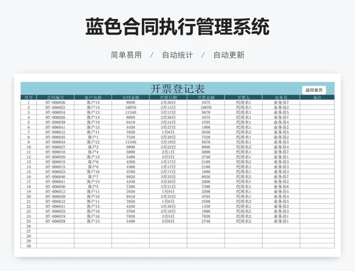 蓝色合同执行管理系统