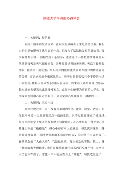 刚进大学军训的心得体会.docx
