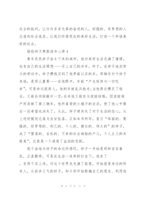 骆驼祥子小说寒假读书心得5篇.docx