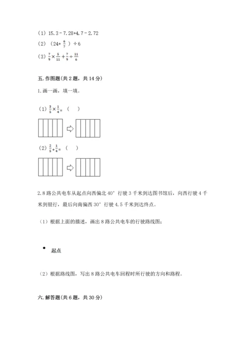 人教版六年级上册数学期中测试卷学生专用.docx