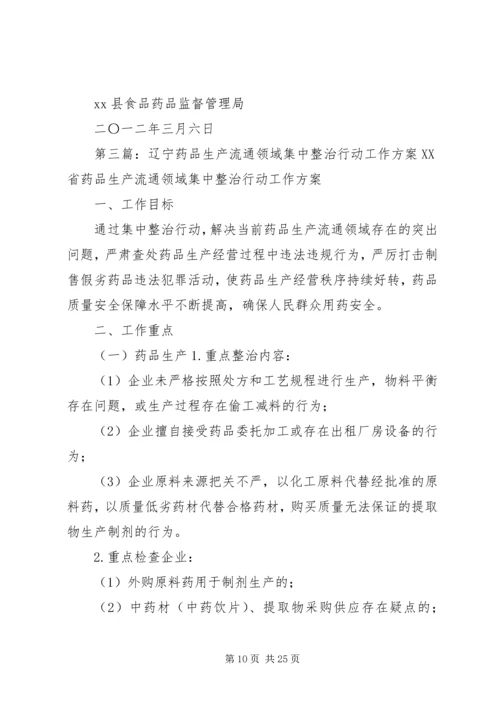 药品生产流通领域集中整治行动实施方案.docx