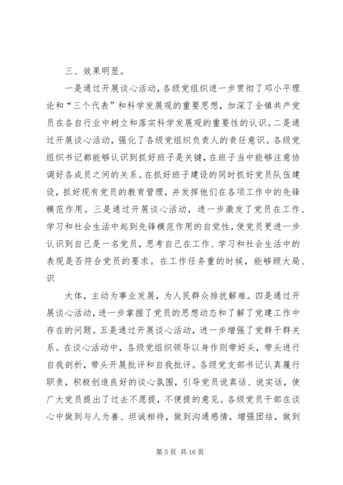 乡镇提高用人公信度交心谈心活动总结_1.docx