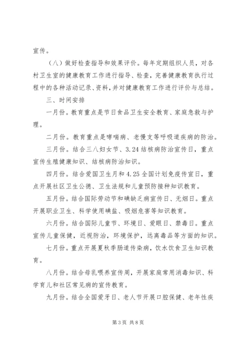 科室健康教育年度计划范文.docx