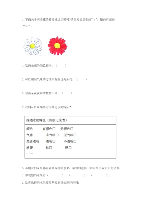 教科版小学科学一年级下册期末测试卷及参考答案【预热题】.docx