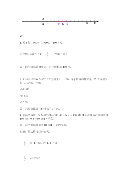 苏教版数学小升初模拟试卷及完整答案（名师系列）.docx