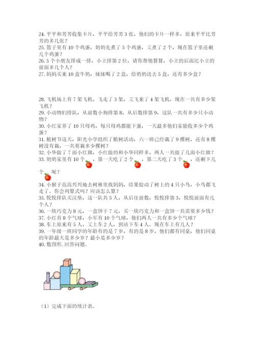 小学一年级数学应用题大全【夺分金卷】.docx