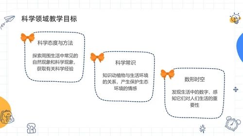 蓝色水彩简约手绘幼儿园大班家长会PPT课件