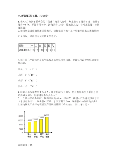 沪教版小学数学六年级下册期末检测试题精品（有一套）.docx