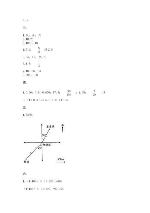 河南省平顶山市六年级下册数学期末测试卷及答案（夺冠系列）.docx