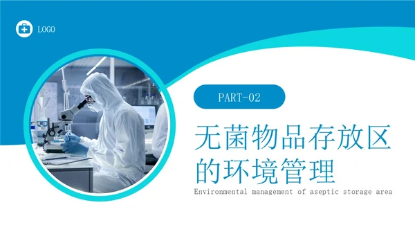 蓝色简约实拍无菌物品的管理和制度医疗培训PPT课件管理制度