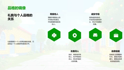 校园礼仪与友情建立PPT模板