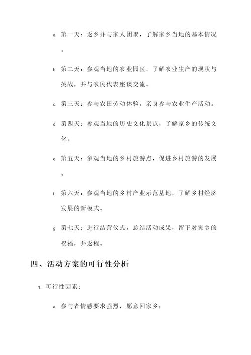 返家乡实践活动策划书