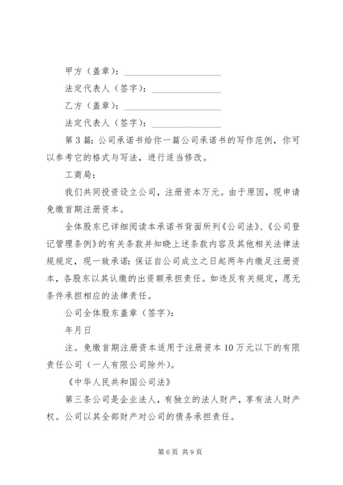 公司承诺书（共4篇）.docx