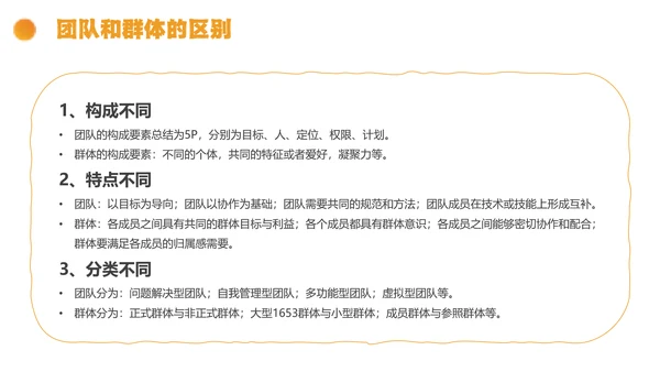 橙色简约线条形状结合拼图团队执行力与团队建设培训PPT模板