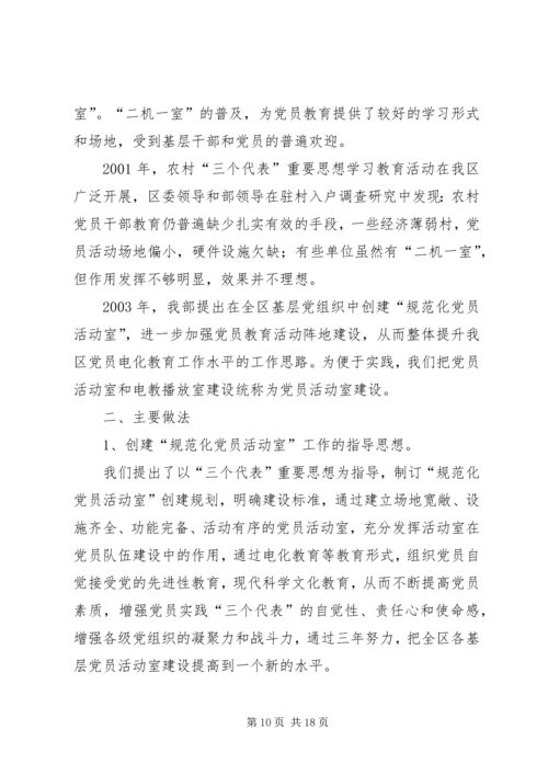村党员活动室活动开展情况汇报材料.docx