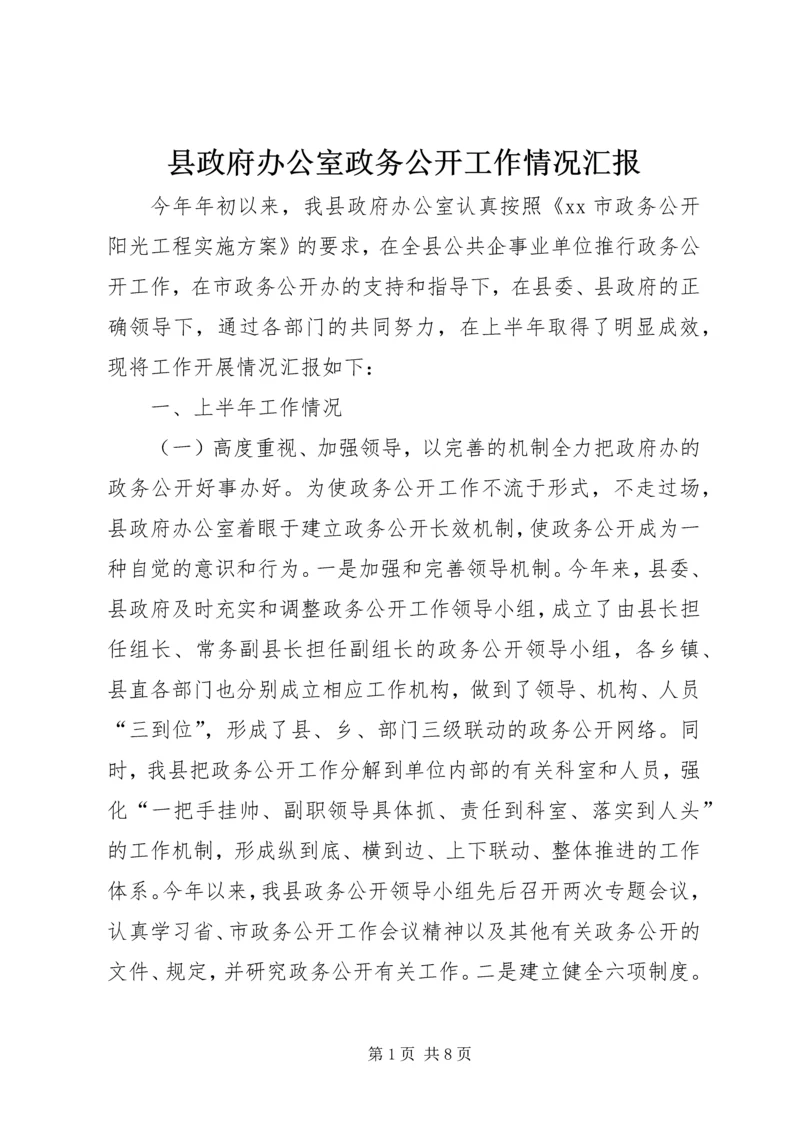 县政府办公室政务公开工作情况汇报.docx